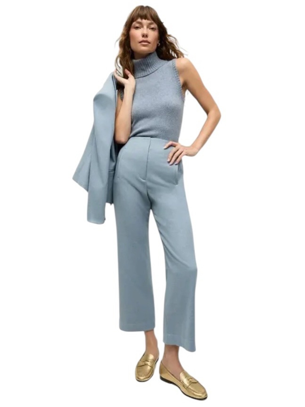 Veronica Beard Dova Wide-Leg Pants – Blue – Size 2